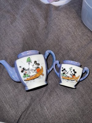 Walt Disney Mickey Mouse Tea Party Partial Set 1930s Vintage, Japan Marx