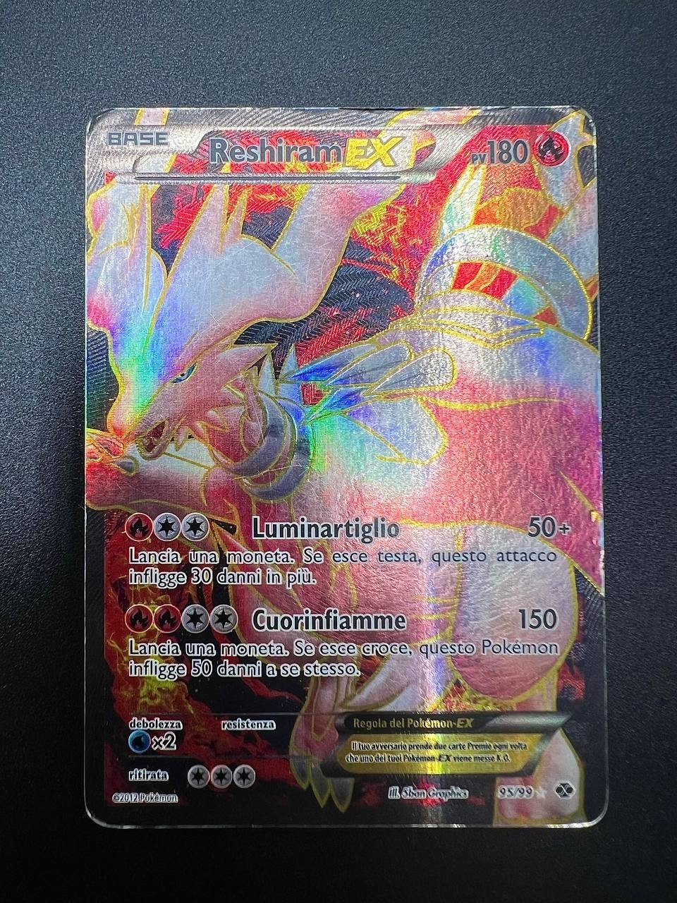 Pokemon Reshiram EX Full Art NXD 95/99 Future Destinies Italian ITA Card