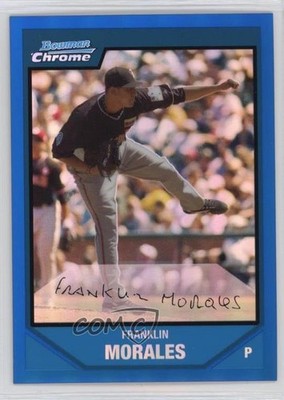 2007 Bowman Draft Chrome Picks Prospects Blue Refractor Franklin Morales sh7