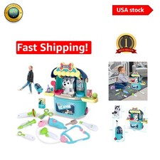 Child-Safe Veterinarian Playset: 29 PCS Grooming Kit  Plush Toy for Ages 3-12
