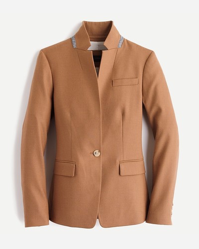 New! J.Crew Camel Regent Wool Jacket Tan Blazer Size: 6
