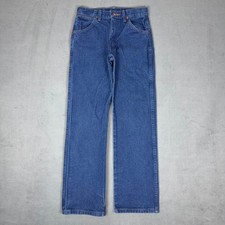 Wrangler Cowboy Cut Jeans Boys 12 Regular Original Fit Western Rodeo Denim Blue