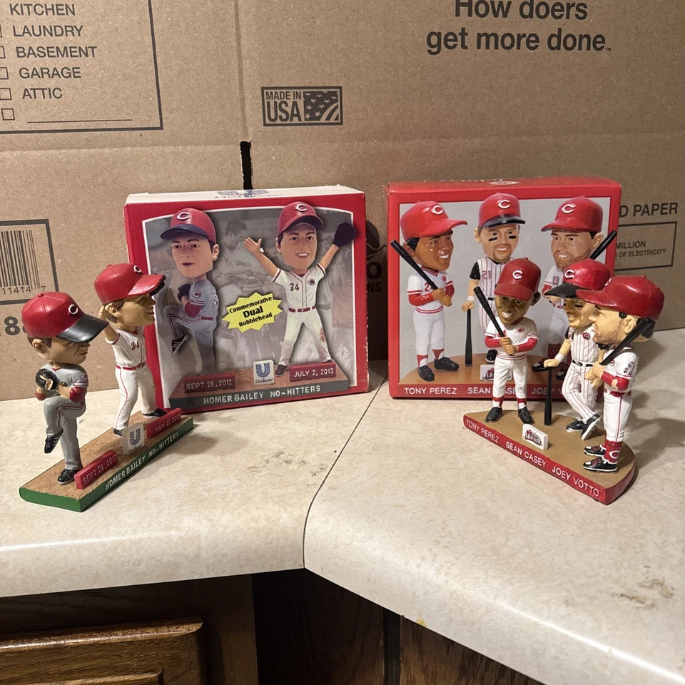 Cincinnati Reds Bobble Heads Pagado Homer Bailey Sin Bateador - Pérez, Casey, Voto Foto 3 de 4