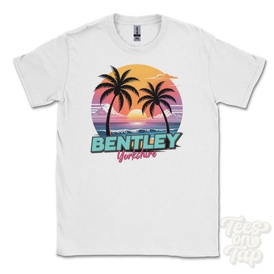 BENTLEY YORKSHIRE T-SHIRT - Retro Miami Style lustige UK Sommer Parodie