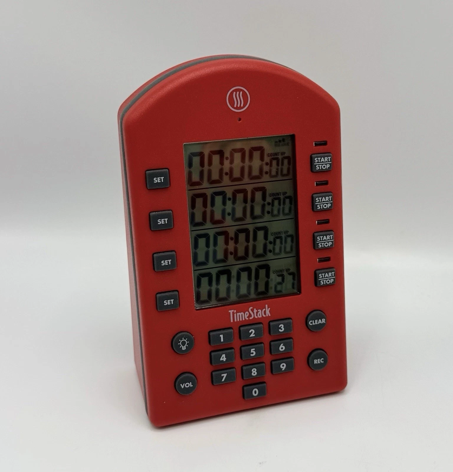 ThermoWorks TimeStack Multi-Timer Red Kitchen Cook Timer With Keypad, Tested 7a3