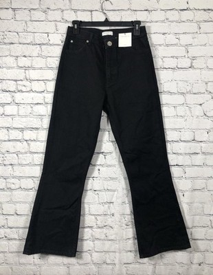 Sandro Paris Women Rudolphe High-Rise Flare Jeans Black Size 38 US 6 NWT
