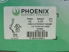 Phoenix W20 Wing Clip Conduit Hanger 1-1/4" (100 PCS)-New In Box