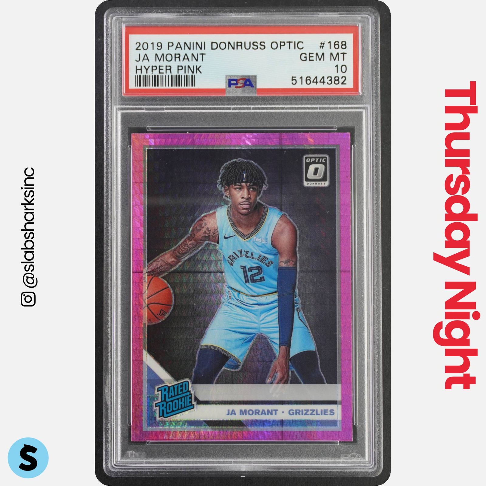 2019 Donruss Optic Ja Morant #168 Hyper Pink
