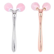 Rose Quartz Jade Roller Facial Massager 3D Face Lift Skin Care Wrinkle Remover