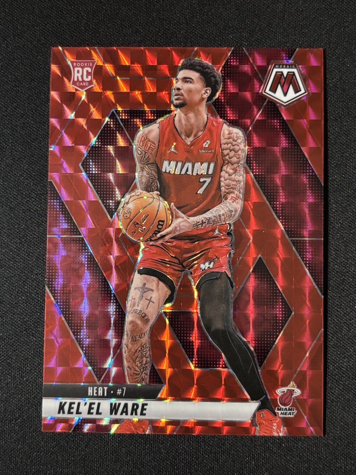 Kel’el Ware 2024-25 Panini Mosaic Rookie Red Mosaic Prizm RC #232