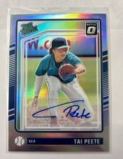 2024 Donruss Optic TAI PEETE Rated Prospect Holo Auto Seattle Mariners