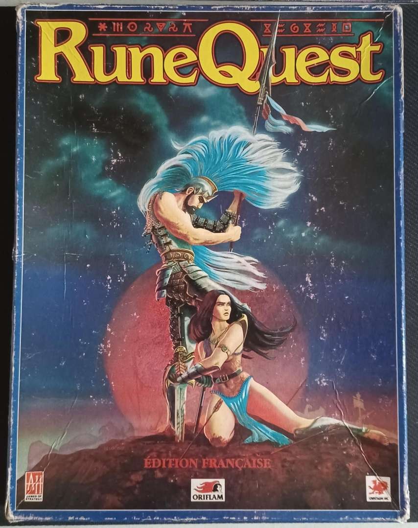 Runequest jeu de rôle fantastique boîte de base incomplète pour jouer ou compléter