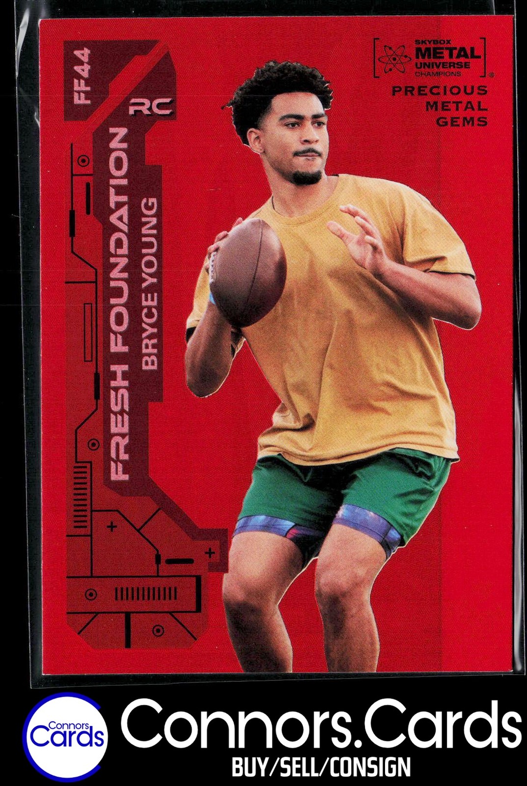 Bryce Young Rookie 2023 SkyBox Metal Universe Champions #FF44 Red PMG #/100 (B)