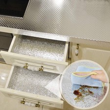 PVC Wall Sticker for Kitchen Silver Oil Proof Waterproof 40cm x 5M Easy Peel