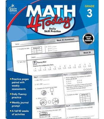 Mathe 4 heute, Klasse 3 von Carson-Dellosa Verlag (Englisch) Hardcover Buch