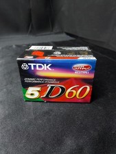 NEW OLD STOCK - TDK D60 Type I High Output Cassette Tapes Lot 5 Sealed