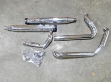 Harley Davidson RINEHART True Dual Exhaust System COMPLETE Touring 09-16 CHROME
