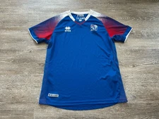 KSI Iceland 2018/2020 Blue Home Football Soccer Jersey Kit Men’s Medium ERREA