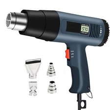2500W Heat Gun Electric Hot Air Gun Dual Temperature LCD Display 4 Nozzles Tool