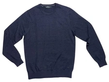 RODD & GUNN MEN’S MEDIUM/M GRAY BLUE CREW NECK ITALIAN MERINO WOOL SWEATER