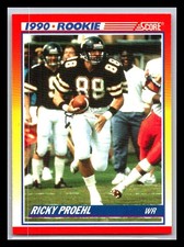 1990 SCORE NFL FOOTBALL ROOKIE Sports Card #654 - RICKY PROEHL, Wake Forest. rookie card picture