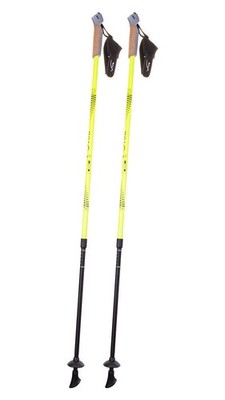 Trekkingstöcke Nordic Walking Stöcke Vivo NW236 Gelb Fluo 82 135 cm Wandern