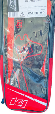 K1 RaceGear 13-RS1-R-S Reverse Stitch Kart Racing Gloves Size - SMALL Red/Black