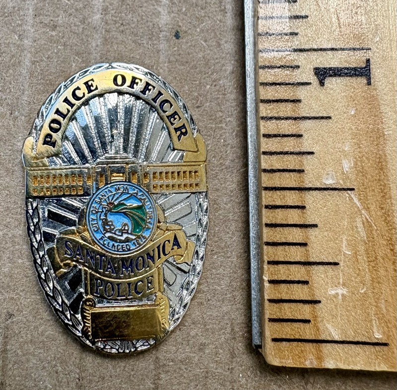 Santa Monica, CA Police Dept. Badge Mini Pin - 1993