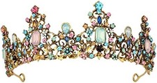 Baroque Queen Crown Vintage Princess Tiaras and Crowns for Women Girls Wedding T