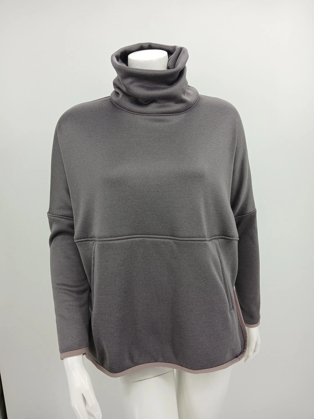 The North Face Women's XS Cozy Slacker Poncho Pullover Gray Lavender Hiking