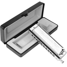 Chromatic Harmonica Professional Grade 10 Hole 40 Tone Key of C Stainless Ste...