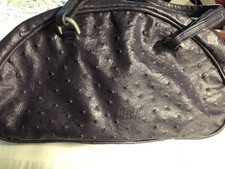 Fibbia -Krokodil-Handtasche | Dunkellila | sehr gut erhalten.