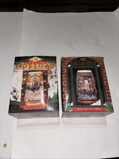 Lot of 2 Budweiser Holiday Steins 1996 1997  w/ Boxes