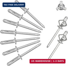 ALLCLEAN 3/16" x 5/8" Tri-Fold Rivets Assortment - 160Pcs,Silver Tri-fold Explod