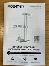 PC Under  Desk Mount--Rotating Heavy Duty  Desk/Wall CPU Mount