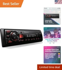 Upgrade Your Ride: 1-Din Media Receiver with Bluetooth & Superior Audio Quality