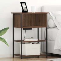 Nachttisch Braun Eichen-Optik 55 X 31 X 76 Cm Holzwerkstoff