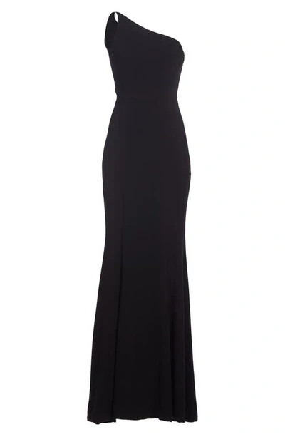 dress the population amy one shoulder gown Dress the Population Amy Gown - Black