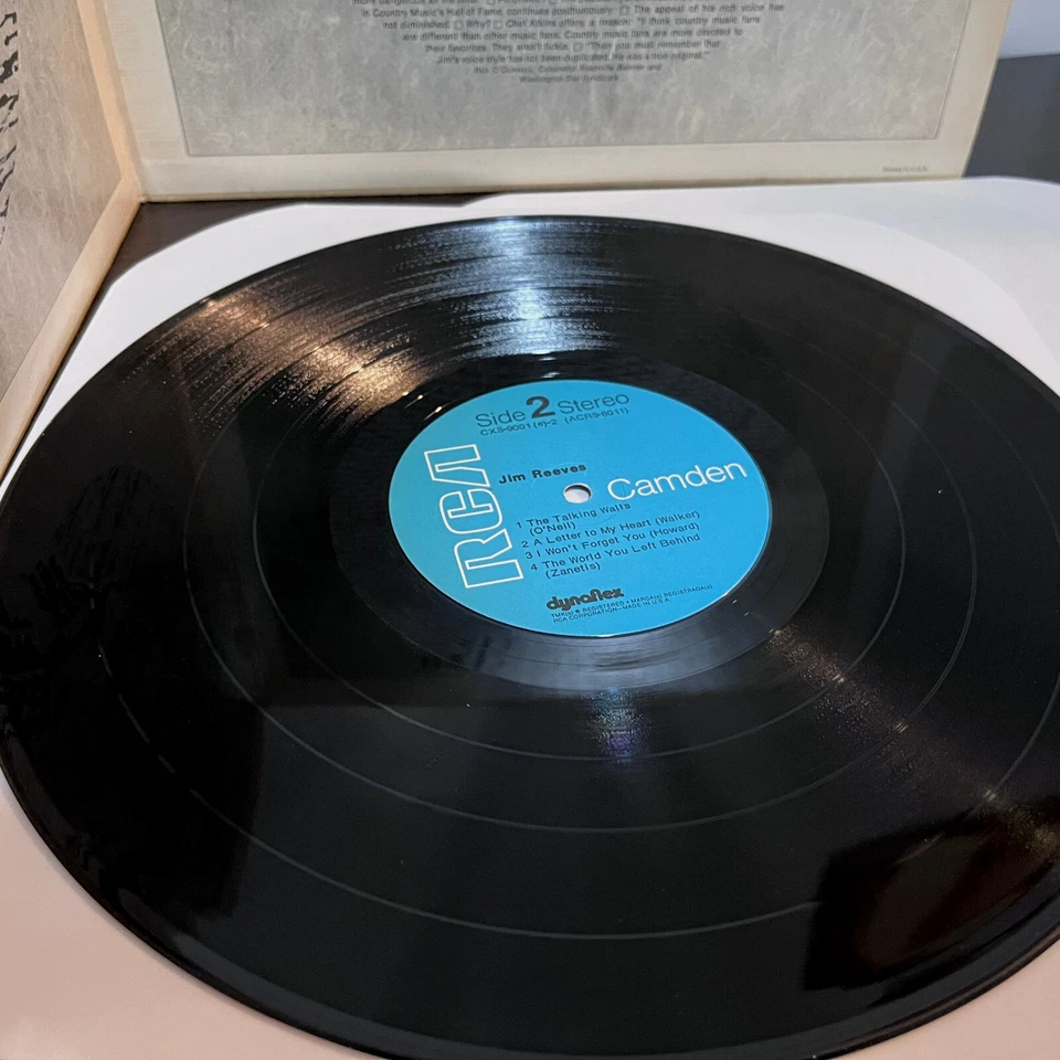 JIM REEVES - Self Titled (Greatest Hits) (1974) - 12" Vinyl Record 2xLP - EX - Image 4 of 4