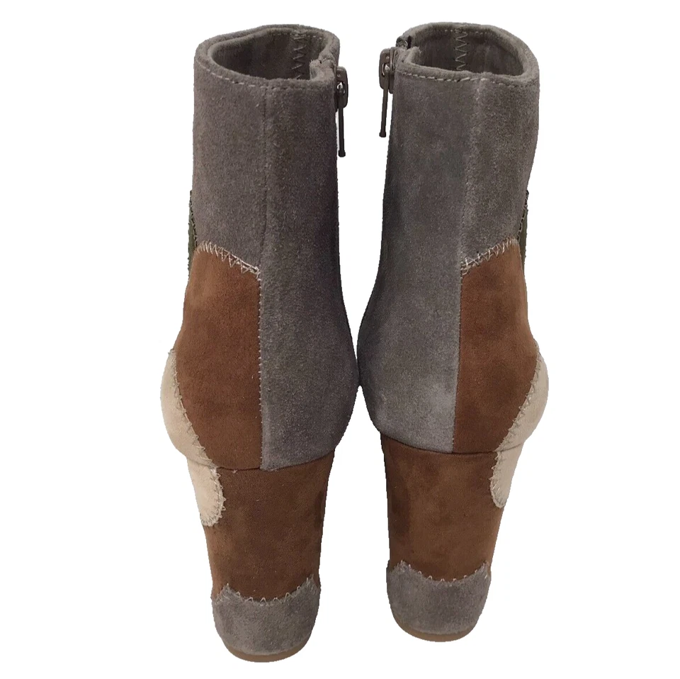 Botas al tobillo Seychelles para mujer cómodas de gamuza florales con cremallera talla Tpe/Bronn: 8 129V Foto 4 de 4
