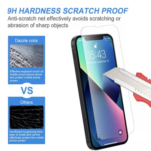 Tempered Glass Screen Protector for iPhone 16 15 14 13 12 11 Pro XR XS Max Mini - 第 6/7 張圖片
