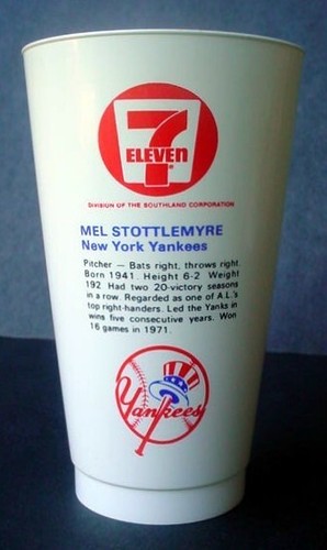 THURMAN MUNSON MURCER STOTTLEMYRE 7-11 7-Eleven Yankees Slurpee Cup USA Amoco - Picture 10 of 24