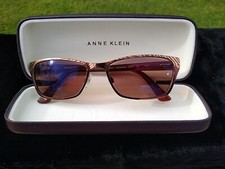 Anne Klein AK5054 208 Mocha Zebra Stripe Eyeglasses Frame 53-17-135