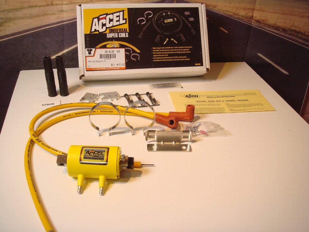 Harley Coil Kit Accel High Energy FXR FXD FXST XL FLH 1965 Harley Coil Kit Accel High Energy FXR FXD FXST XL FLH 1965