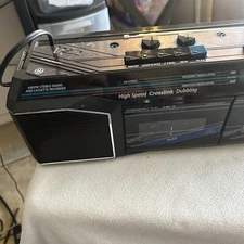 VTG General Electric AM/FM Stereo Radio Dual Cassette Recorder 3-5630A Tested