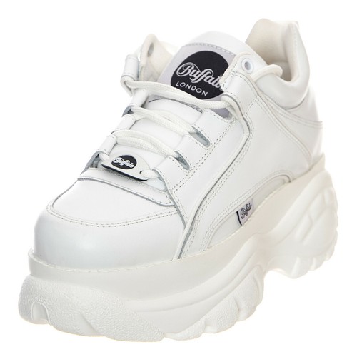 Scarpe sneakers donna sportivo buffalo london -1339 in pelle bianca con  plateau | eBay