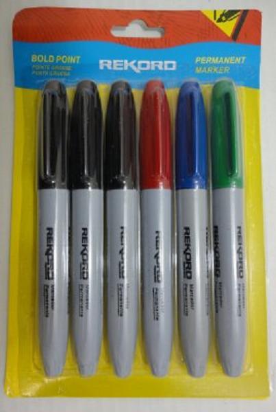 60pc Lot Fat Round Bold Point Colored Permanent Markers School Office Crafts