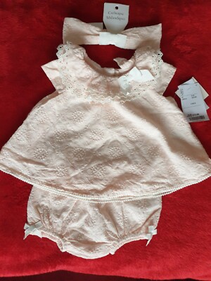 Baby Girls Pink Dress Pants And Headband Months Brand TK MAXX