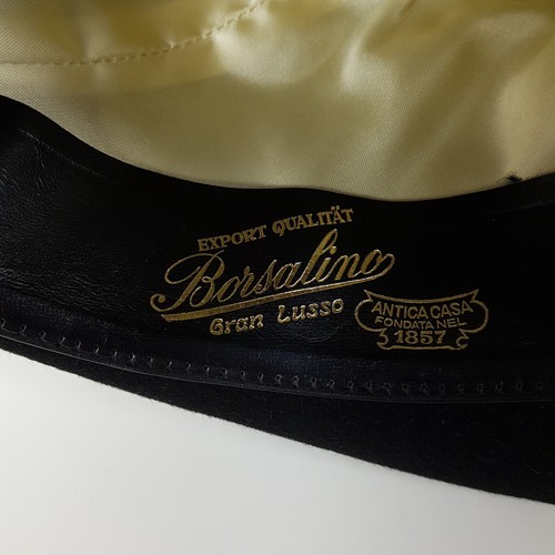 Cappello Borsalino Gran Lusso Uomo 58 Nero Feltro Capelli Cappello Feltro A. Monaco largo - Foto 8 di 8