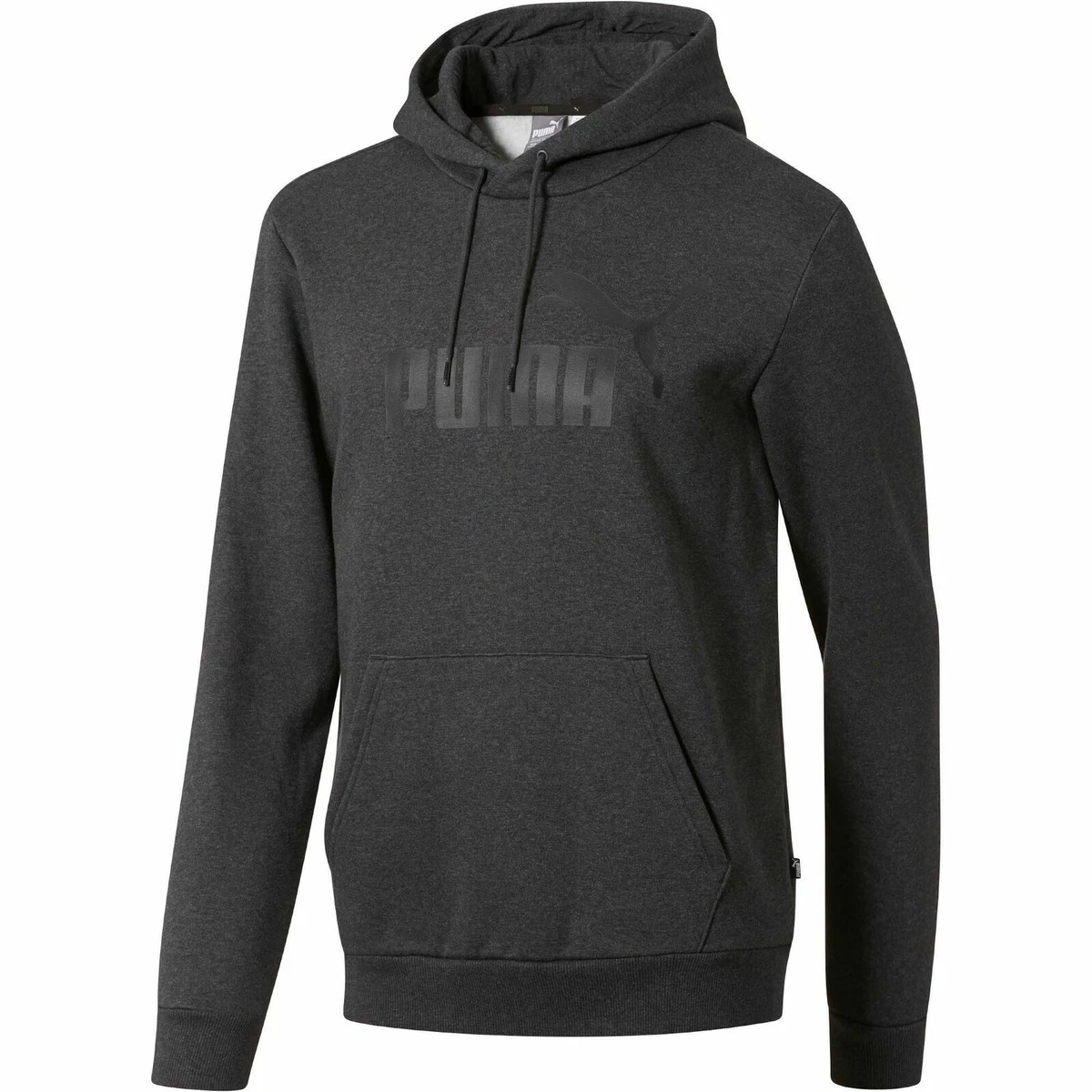 Brand New Men s Puma Essential Big Logo Hoodie Dark Grey Size 2XL